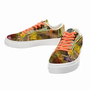 Men Glass Still Life Avant-Garde Low Top Canvas Shoes