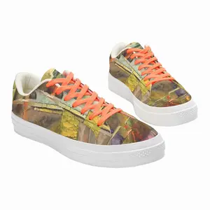 Men Glass Still Life Avant-Garde Low Top Canvas Shoes