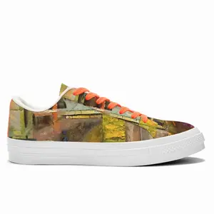 Men Glass Still Life Avant-Garde Low Top Canvas Shoes