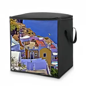 Santorini Oia Sea View Quilt Storage Bag