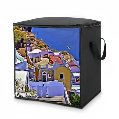 Santorini Oia Sea View Quilt Storage Bag