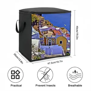 Santorini Oia Sea View Quilt Storage Bag