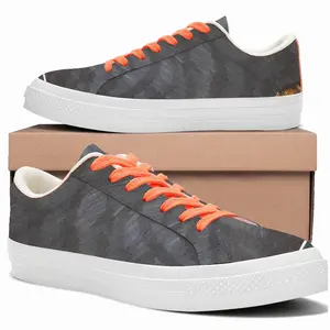 Men Neon Low Top Canvas Shoes