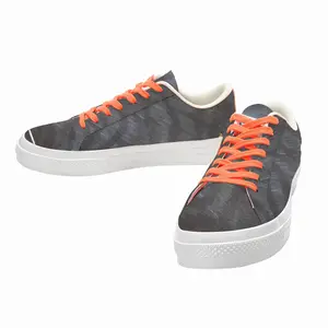 Men Neon Low Top Canvas Shoes