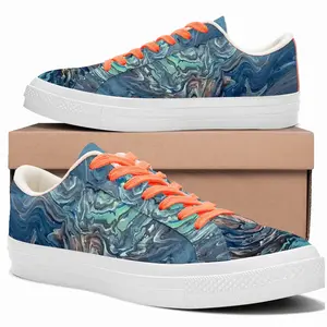 Men Sky Dipping To Sea Low Top Canvas Shoes