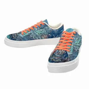 Men Sky Dipping To Sea Low Top Canvas Shoes