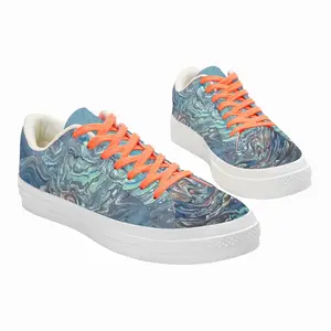 Men Sky Dipping To Sea Low Top Canvas Shoes