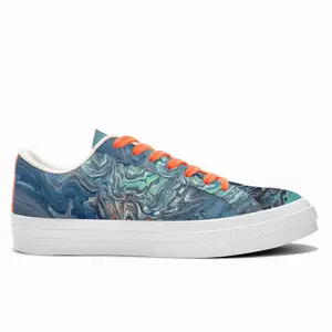 Men Sky Dipping To Sea Low Top Canvas Shoes