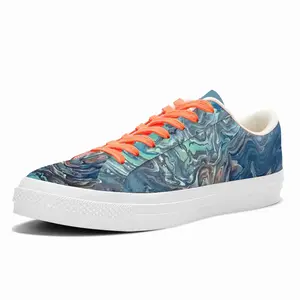 Men Sky Dipping To Sea Low Top Canvas Shoes