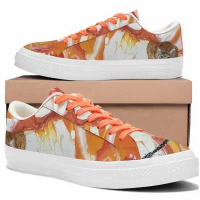 Men Surrounded Low Top Canvas Shoes