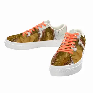 Men Gold Poppy Low Top Canvas Shoes