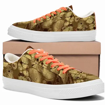 Men Pure Gold Low Top Canvas Shoes