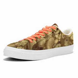 Men Pure Gold Low Top Canvas Shoes