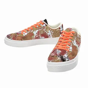 Men Hydrangea Gold Low Top Canvas Shoes