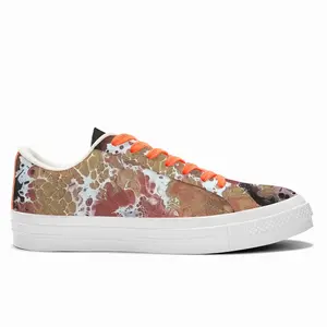 Men Hydrangea Gold Low Top Canvas Shoes