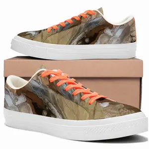 Men Champagne Chiffon Low Top Canvas Shoes