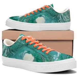 Men Blow Out Low Top Canvas Shoes