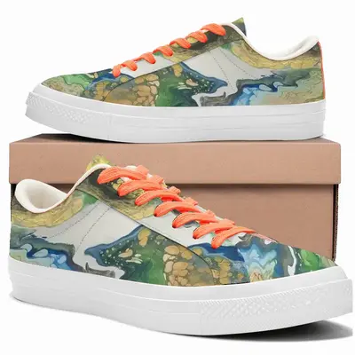 Men Planet Earth Low Top Canvas Shoes