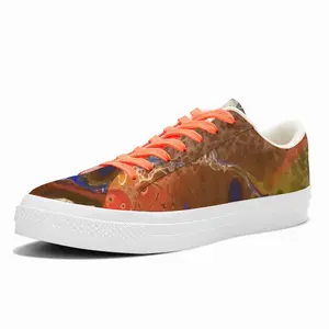 Men Tropical Fish Low Top Canvas Shoes