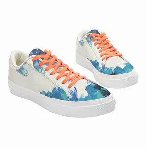 Men Large Choppy Wave Low Top Canvas Shoes