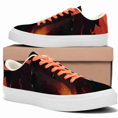 Men Warm Love Low Top Canvas Shoes