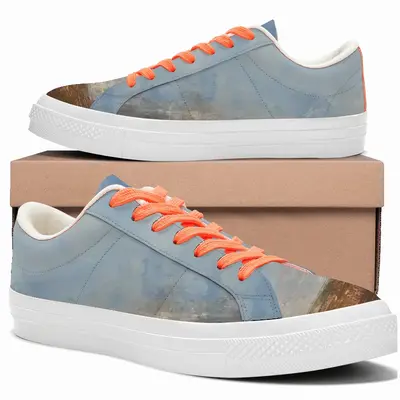 Men Green Landscape Low Top Canvas Shoes