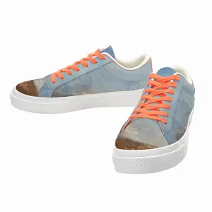 Men Green Landscape Low Top Canvas Shoes