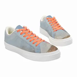 Men Green Landscape Low Top Canvas Shoes