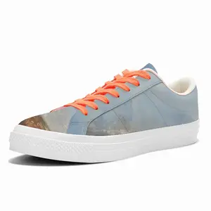 Men Green Landscape Low Top Canvas Shoes