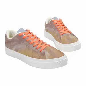 Men Red Trees Landscape Low Top Canvas Shoes