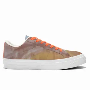 Men Red Trees Landscape Low Top Canvas Shoes