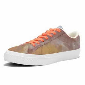 Men Red Trees Landscape Low Top Canvas Shoes