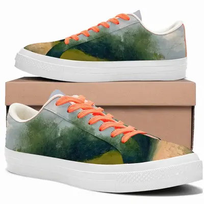 Men Countryside Impressionist Landscape No 2 Low Top Canvas Shoes