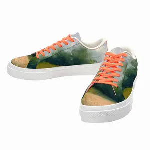 Men Countryside Impressionist Landscape No 2 Low Top Canvas Shoes