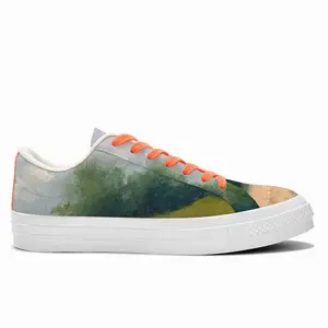 Men Countryside Impressionist Landscape No 2 Low Top Canvas Shoes