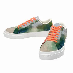 Men Countryside Impressionist Landscape Low Top Canvas Shoes