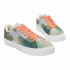 Men Countryside Impressionist Landscape Low Top Canvas Shoes