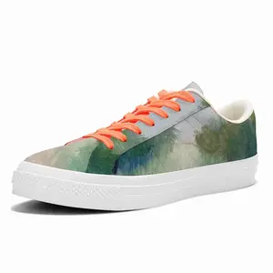 Men Countryside Impressionist Landscape Low Top Canvas Shoes