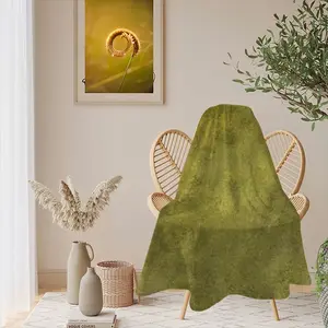 Asparagus Abstract Flannel Blanket (Round)