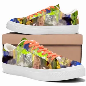 Men Ruins Low Top Canvas Shoes