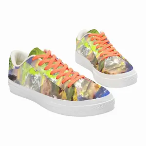 Men Ruins Low Top Canvas Shoes