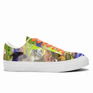 Men Ruins Low Top Canvas Shoes