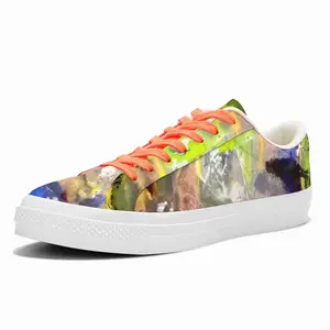 Men Ruins Low Top Canvas Shoes