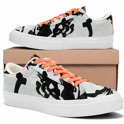 Men Two Profiles Low Top Canvas Shoes