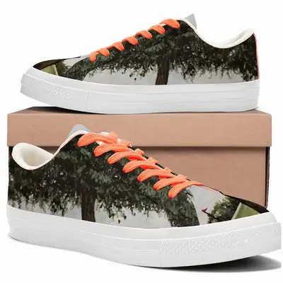 Men Golf Course Tree Low Top Canvas Shoes