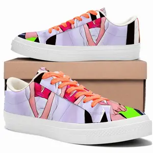 Men Blonde Fashion Girl Low Top Canvas Shoes