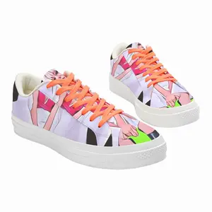 Men Blonde Fashion Girl Low Top Canvas Shoes