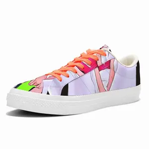 Men Blonde Fashion Girl Low Top Canvas Shoes