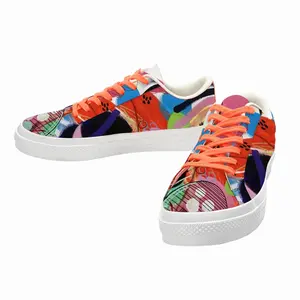 Men Bright Ovals Low Top Canvas Shoes