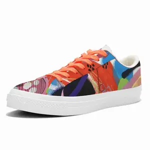 Men Bright Ovals Low Top Canvas Shoes